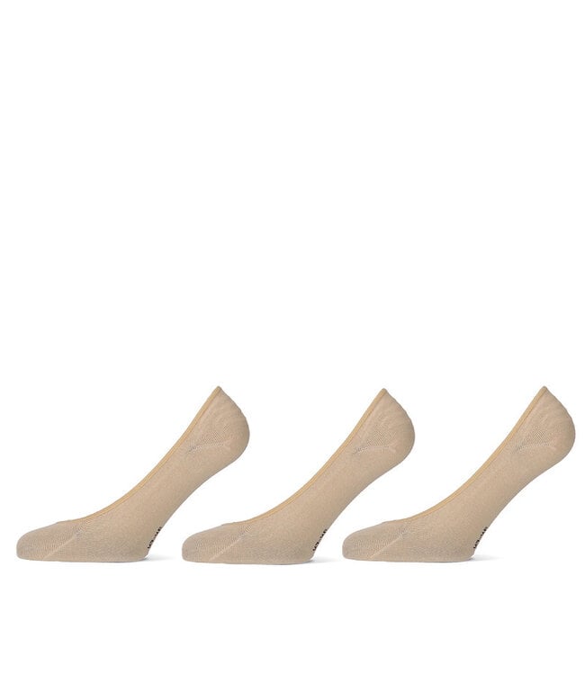 Teckel Lage ballerina sokken met antislip op de hak 3 paar