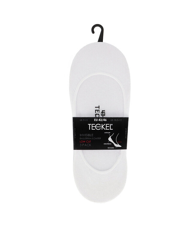 Teckel Lage ballerina sokken met antislip op de hak 3 paar