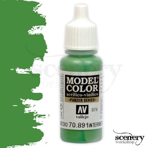 Vallejo Model Color Intermediate Green - Panzer Series - 17ml - 70891
