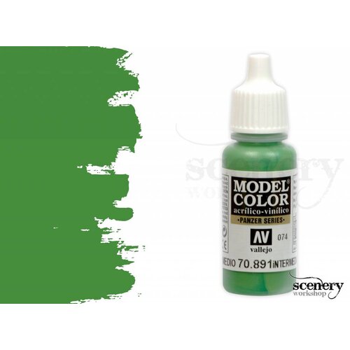 Vallejo Model Color Intermediate Green - Panzer Series - 17ml - 70891