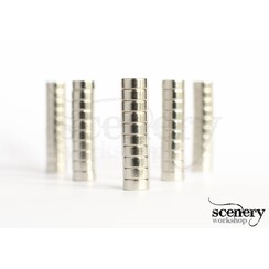 5mm x 2mm Rare Earth Magnets for miniatures - 50pcs - S-05-02-N-50