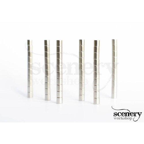 Supermagnete 2mm x 2mm Rare Earth Magneten voor miniaturen - 60x - S-02-02-N-60