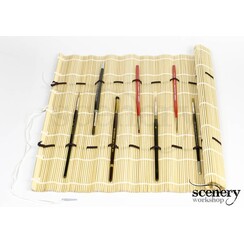 Bamboe penselenrol 33x36cm met elastiek - 61489