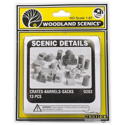 Woodland Scenics Crates, barrels and sacks - 13x - D203