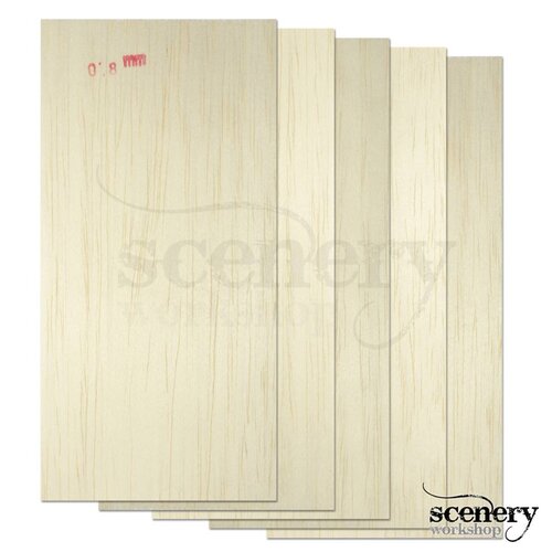 Scenery Workshop Balsahout 0,8mm x 20cm x 10cm - 5x - SWBA-20-10-5-08