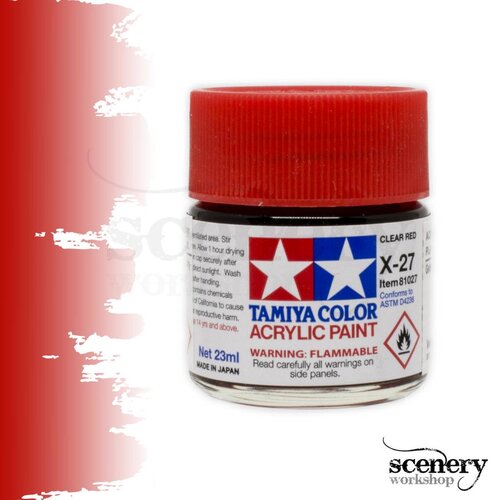 Tamiya Clear Red - X-27 - 23ml - TAM 81027