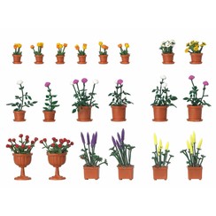 Bloempotten met bloemen - HO 1209