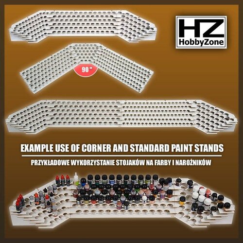 Hobbyzone Corner Paint Stand - 36mm potjes verfrek - S1Nb