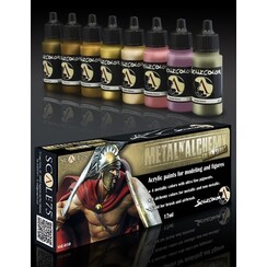 Metal'n Alchemy - Golden metallic paint set - 8 colors - 17ml - SSE-010