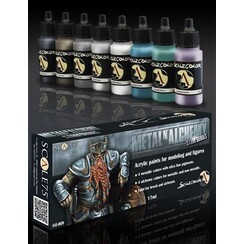 Metal'n Alchemy - Steel metallic paint set - 8 kleuren - 17ml - SSE-009