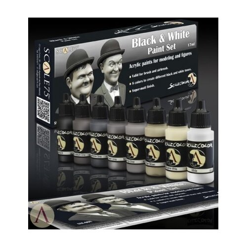 Scale 75 Black and White Paint set - 8 colors - 17ml - SSE-008