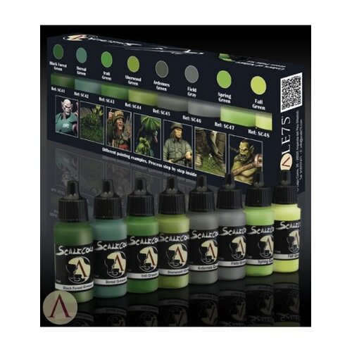 Scale 75 Colors of Nature - Green Paint Set - 8 kleuren - 17ml - SSE-006