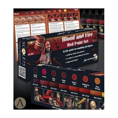 Scale 75 Blood and Fire - Red Paint Set - 8 colors - 17ml - SSE-005