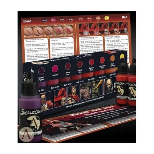 Scale 75 Blood and Fire - Red Paint Set - 8 kleuren - 17ml - SSE-005