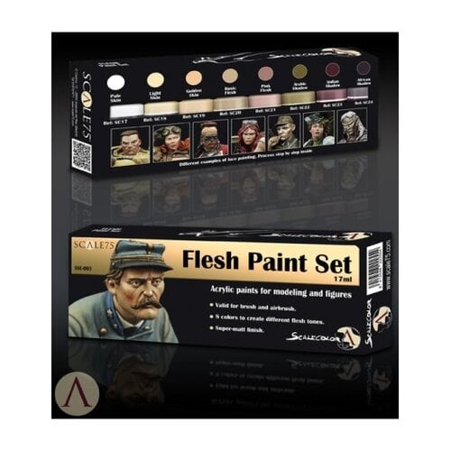 Scale 75 Flesh Paint Set - 8 kleuren - 17ml - SSE-003