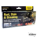 Vallejo Model Color Rust, Stain and streaking - 8 kleuren - 17ml - 70183