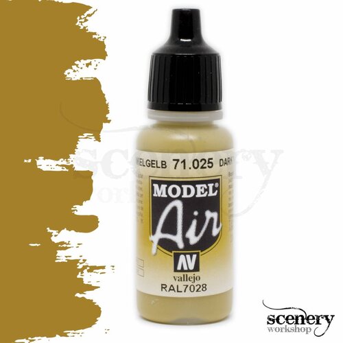 Vallejo Model Air Dark Yellow - 17ml - 71025