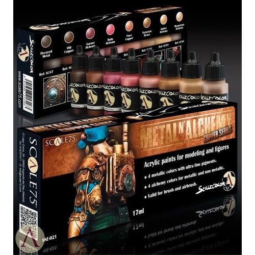Scale 75 Metal'n Alchemy - Copper metallic paint set - 8 kleuren - 17ml - SSE-021