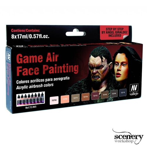 Vallejo Game Air Face Painting - 8 colors - 17ml - 72865