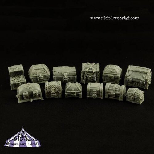 Ristul's Extraordinary Market Fantasy Treasure Chests Kit - 12x - BSKT0016