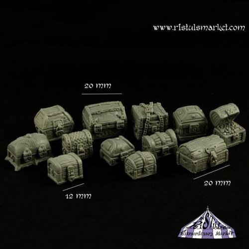 Ristul's Extraordinary Market Fantasy Treasure Chests Kit - 12x - BSKT0016