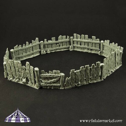 Ristul's Extraordinary Market Old Wooden Fence Terrain - 9x - BSKT0012