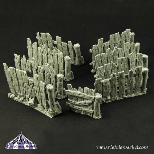 Ristul's Extraordinary Market Old Wooden Fence Terrain - 9x - BSKT0012