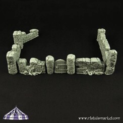 Old Stone Wall Terrain - 10x - BSKT0010