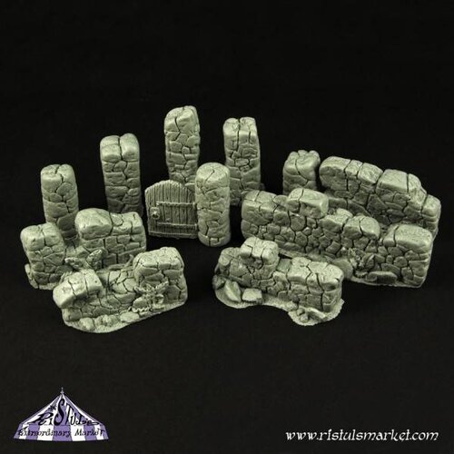Ristul's Extraordinary Market Old Stone Wall Terrain - 10x - BSKT0010