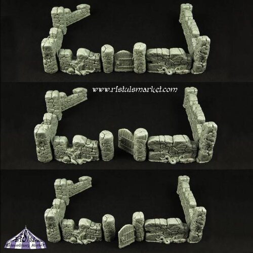 Ristul's Extraordinary Market Old Stone Wall Terrain - 10x - BSKT0010