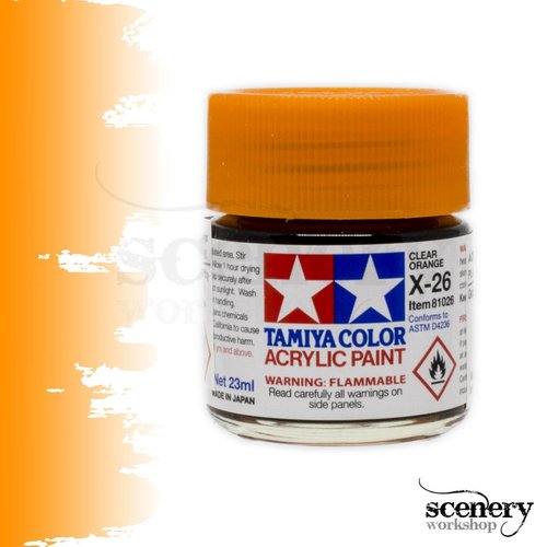 Tamiya Clear Orange - X-26 - 23ml - TAM 81026