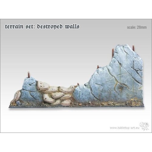 Tabletop-Art Terrain Set - Destroyed Walls - TTA601031