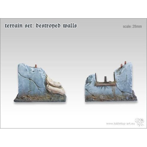 Tabletop-Art Terrain Set - Destroyed Walls - TTA601031