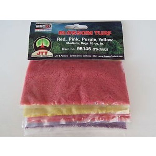 JTT Scenery Products Blossom Turf Medium - Red Pink Purple Yellow - 95146