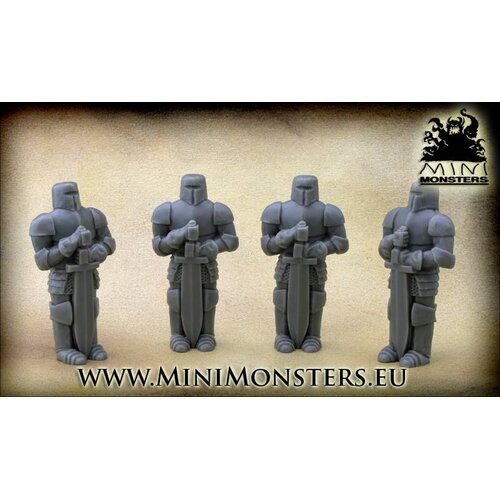 Mini Monsters Knights Statue - 4pcs - MM-18