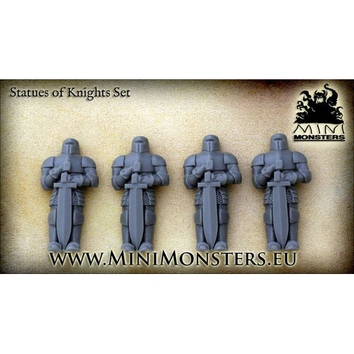Mini Monsters Knights Statue - 4 stuks - MM-18