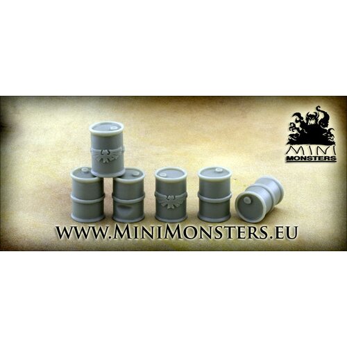 Mini Monsters Metal Barrels - 6 stuks - MM-14