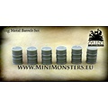 Mini Monsters Big Metal Barrels - 6pcs - MM-12