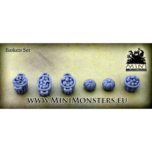 Mini Monsters Baskets - 6pc - MM-21