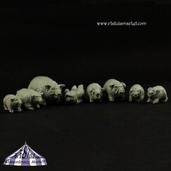 Fantasy Pigs and Piglets - 8x - BSKT0020