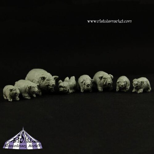 Ristul's Extraordinary Market Fantasy Pigs and Piglets - 8x - BSKT0020