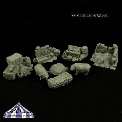 Fantasy Pigs at farm - 8x - BSKT0021