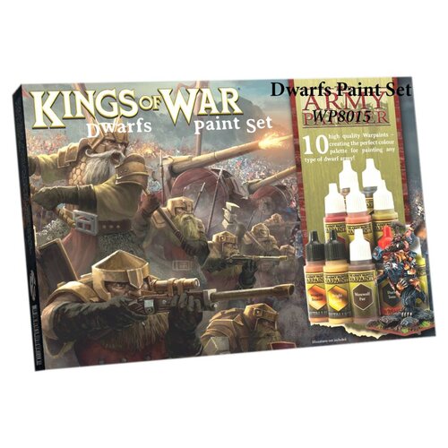 The Army Painter Warpaints Kings of War Dwarfs Paint Set - 10 kleuren - 17 ml - WP8015
