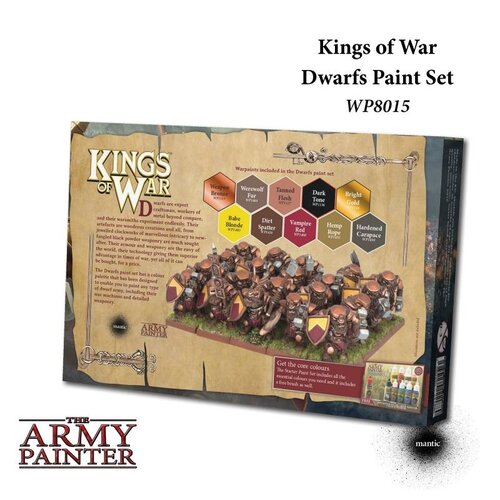 The Army Painter Warpaints Kings of War Dwarfs Paint Set - 10 kleuren - 17 ml - WP8015