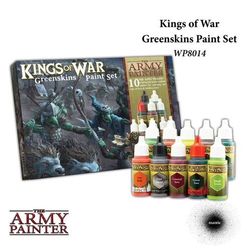 The Army Painter Warpaints Kings of War Greenskins Paint Set - 10 kleuren - 17 ml - WP8014