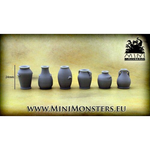 Mini Monsters Vases - 6pc - MM-25