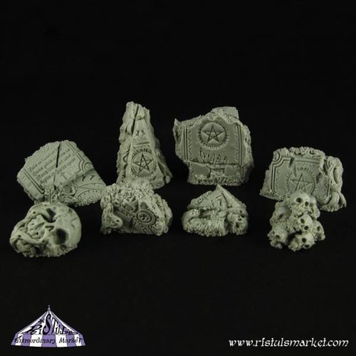 Ristul's Extraordinary Market Dark Temple Ruins Basing Kit - 10x - BSKT0002