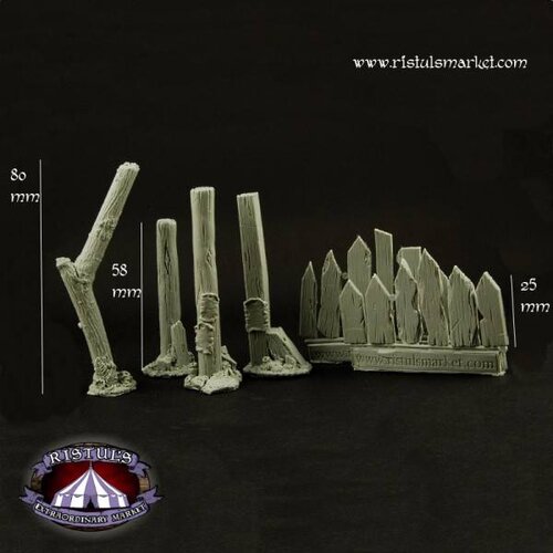 Ristul's Extraordinary Market Fantasy Wooden Road Signs - 4x - BSKT0025