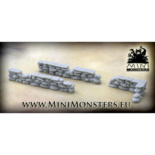 Mini Monsters Stone Walls set 1 - 3st - MM-30