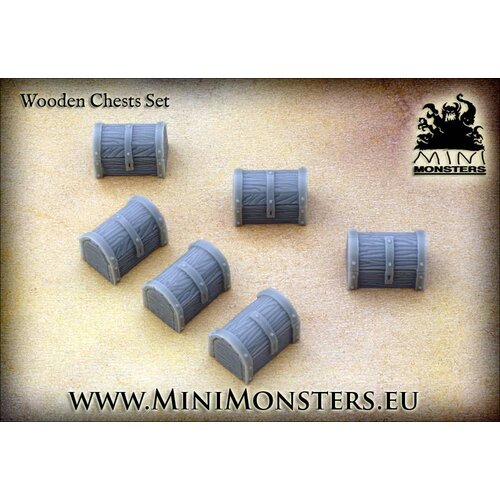 Mini Monsters Wooden Chests - 6pc - MM-38